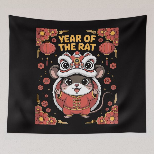 Item preview, Year Of The Rat Chinese New Year 2020 Lion Dance designed and sold by HermanTricia.