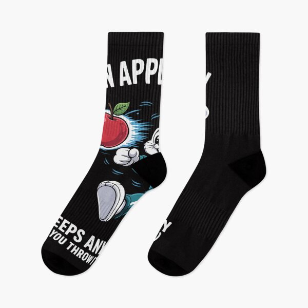 Item preview, White Rabbit Running An Apple A Day Keeps Anyone Away designed and sold by HermanTricia.
