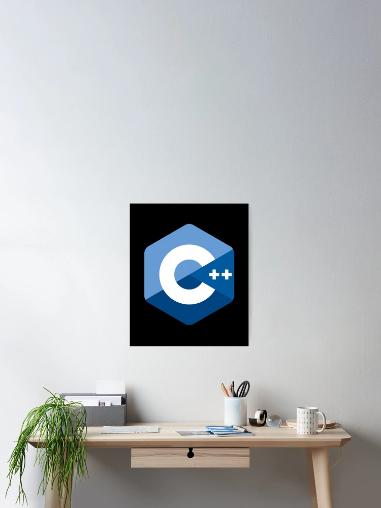 Thumbnail 2 von 3, Poster, Nerdiger C++ Logo-Computerprogrammierer designt und verkauft von MathWare MathClips.