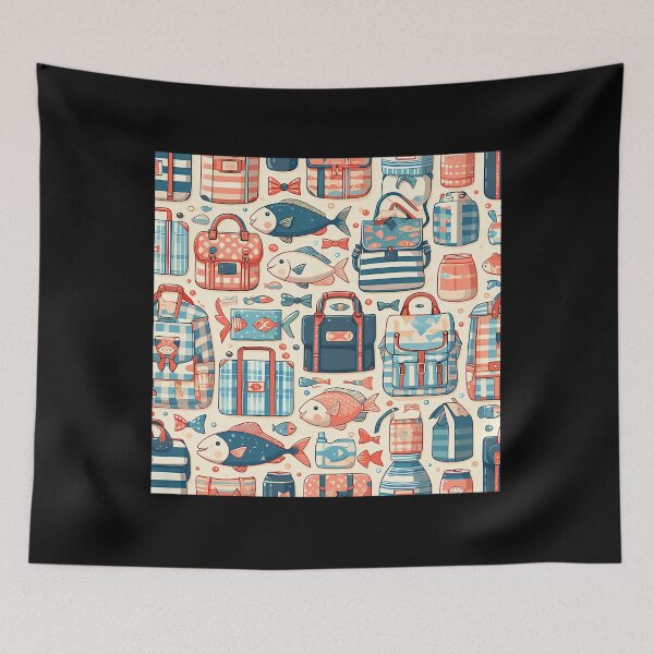 Item preview, Preppy Nautical Fish Pattern designed and sold by zmsewvmxc70.