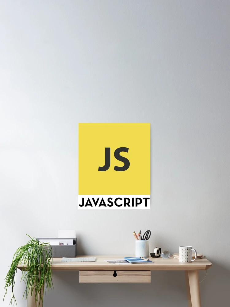Thumbnail 2 of 3, Poster, Nerdy Javascript Logo Computer Programmer designed and sold by MathWare MathClips.