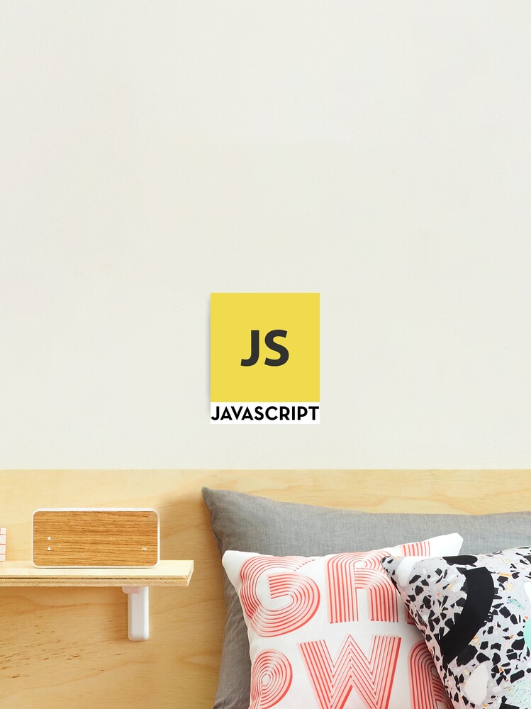 Thumbnail 2 von 3, Fotodruck, Nerdiger Javascript-Logo-Computerprogrammierer designt und verkauft von MathWarez.