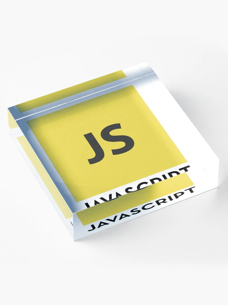Thumbnail 4 von 5, Acrylblock, Nerdiger Javascript-Logo-Computerprogrammierer designt und verkauft von MathWare MathClips.