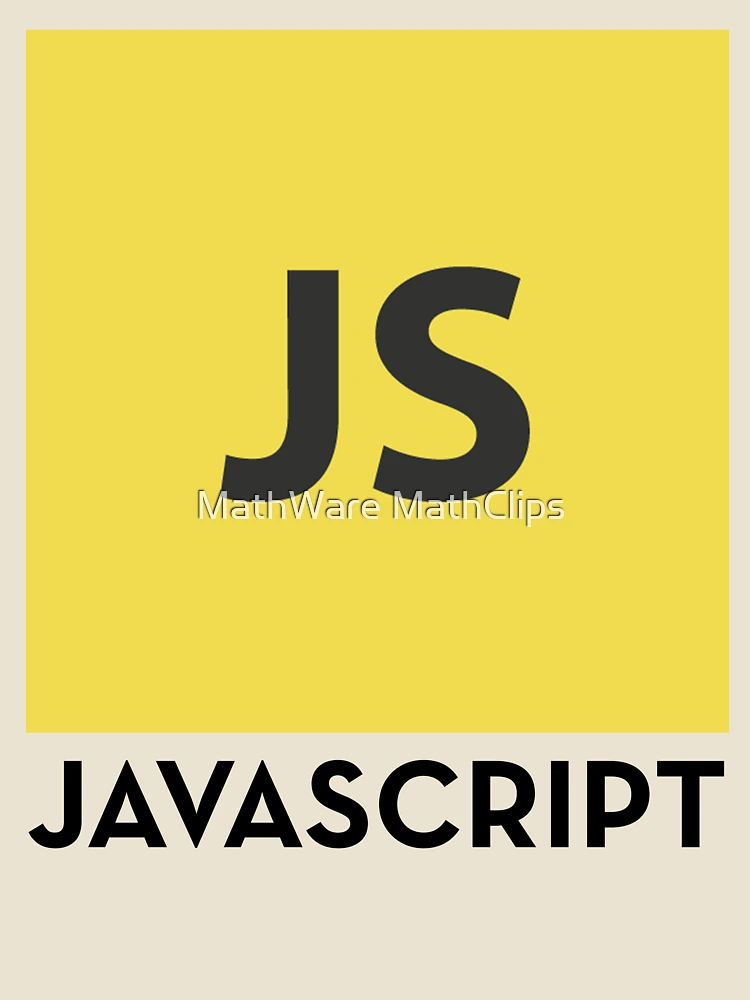 Thumbnail 4 of 4, Relaxed T-Shirt, Nerdy Javascript Logo Computer Programmer designed and sold by MathWare MathClips.