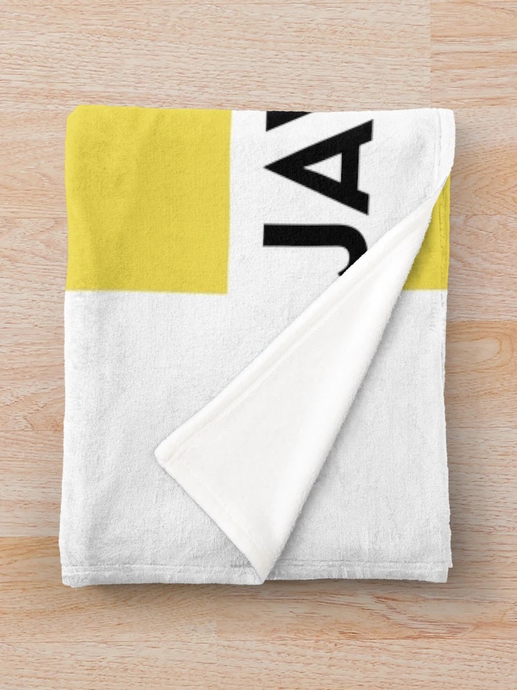 Thumbnail 3 of 6, Throw Blanket, Nerdy Javascript Logo Computer Programmer designed and sold by MathWare MathClips.