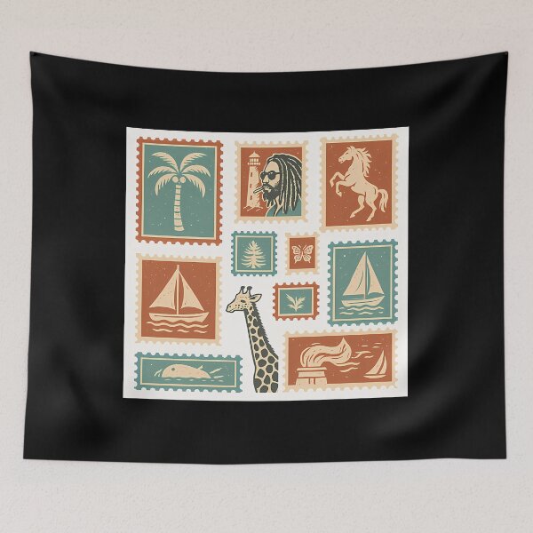 Item preview, Vintage Postage Stamp Collage Travel Ephemera designed and sold by zmsewvmxc70.