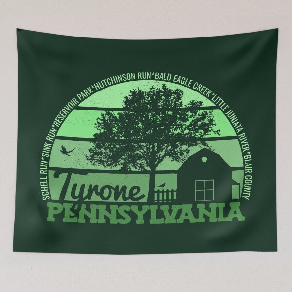 Item preview, Tyrone Pennsylvania Sunset Retro Vintage Local Pride Logo designed and sold by CRHPOD20.