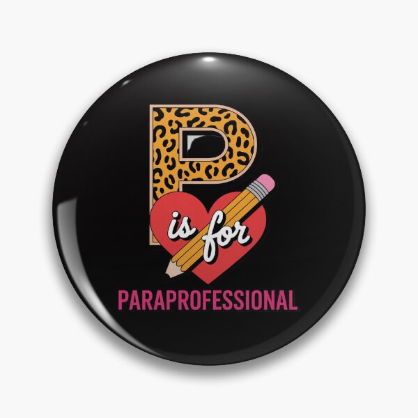 Item preview, P Is For Paraprofessional Leopard Apple Pencil Paraeducator designed and sold by jewellmeyers.