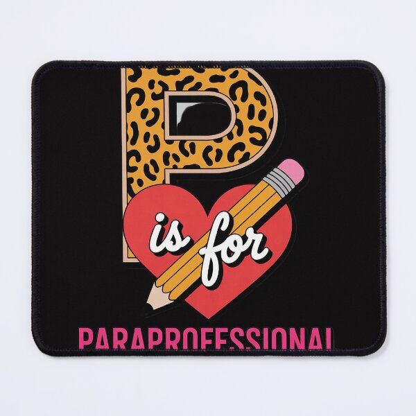 Item preview, P Is For Paraprofessional Leopard Apple Pencil Paraeducator designed and sold by jewellmeyers.