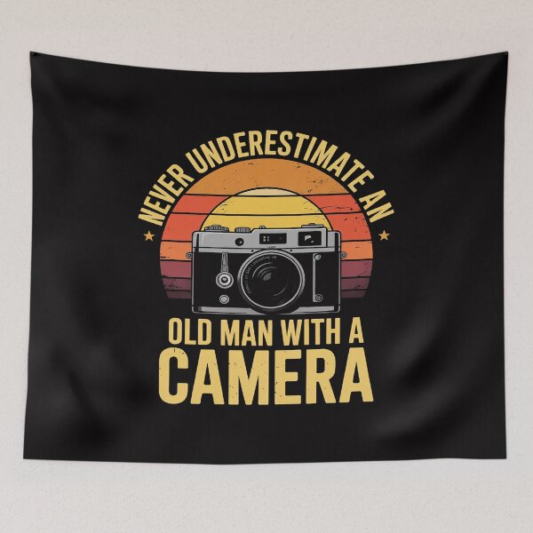 Item preview, Never Underestimate An Old Man With A Camera designed and sold by jewellmeyers.