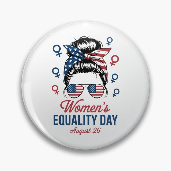 Item preview, America Flag Messy Bun Women's Equality Day August 26 designed and sold by FaithAbbott.