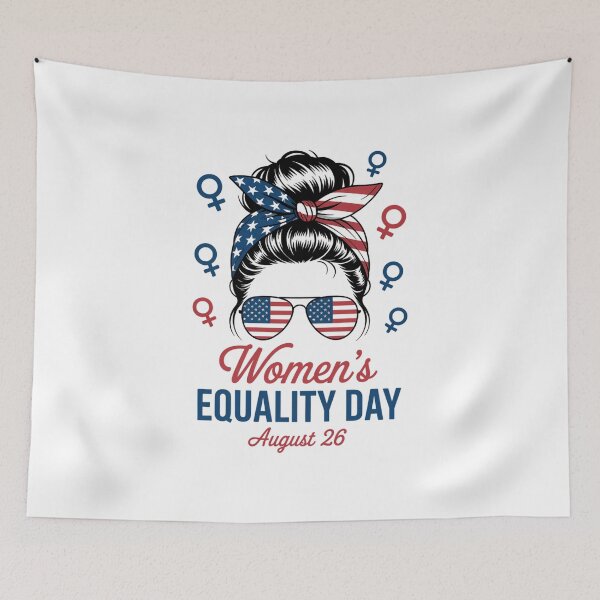 Item preview, America Flag Messy Bun Women's Equality Day August 26 designed and sold by FaithAbbott.
