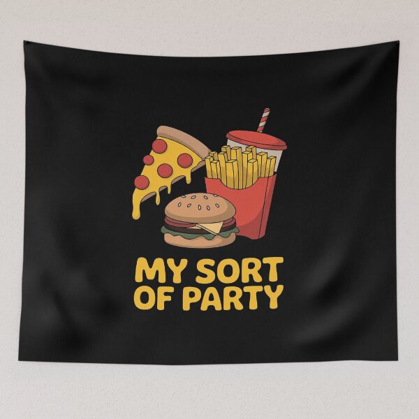 Item preview, My Sort of Junk Food Party-Pizza, Burger, Fries, Milkshake designed and sold by joedavila.