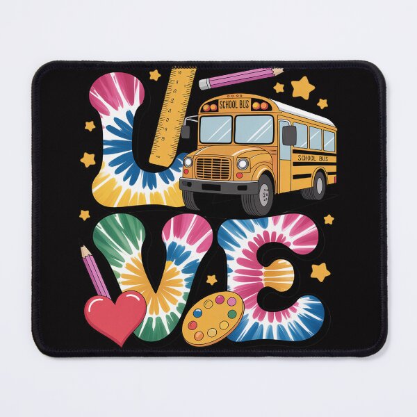 Item preview, LOVE Apple Tie Dye Bus Driver Life Back To School designed and sold by jewellmeyers.