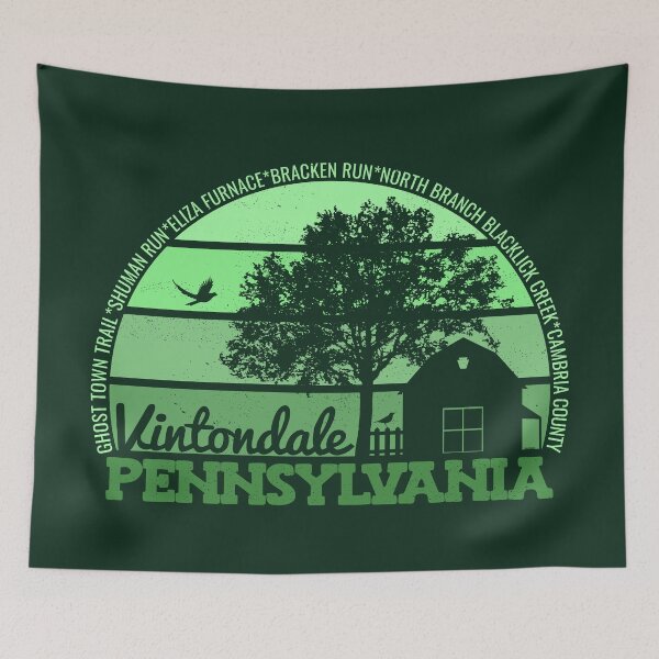 Item preview, Vintondale Pennsylvania Sunset Retro Vintage Local Pride Logo designed and sold by CRHPOD20.