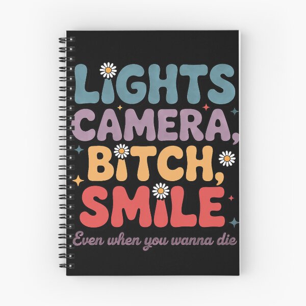 Item preview, Lights Camera Bit-Ch Smile  Girls Women designed and sold by joedavila.