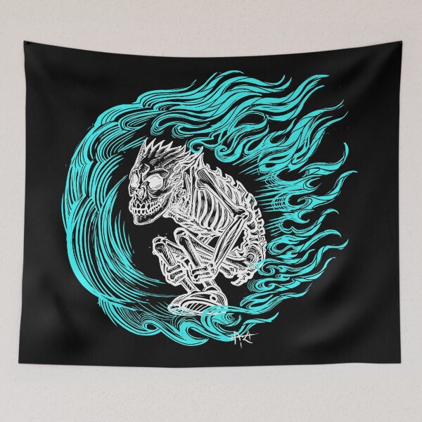 Item preview, skull metor blue designed and sold by UrielCalavera.