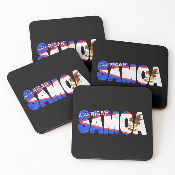 Item preview, AMERICAN SAMOA - Flag Flying in Wind cut to Letters Souvenir Sticker Shirt designed and sold by Adam Gormley.