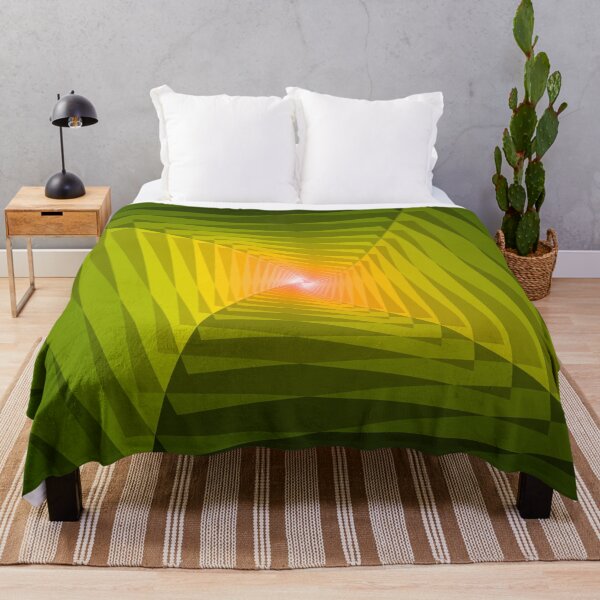 Item preview, Twisting Geometric Abstraction in Green and Yellow designed and sold by DDJust4U.