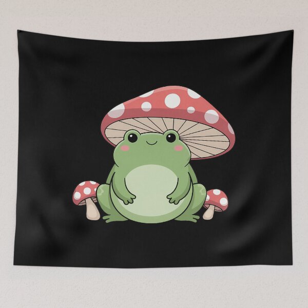 Item preview, Frog Cute Frog with Mushroom Hat designed and sold by Morphologiona.