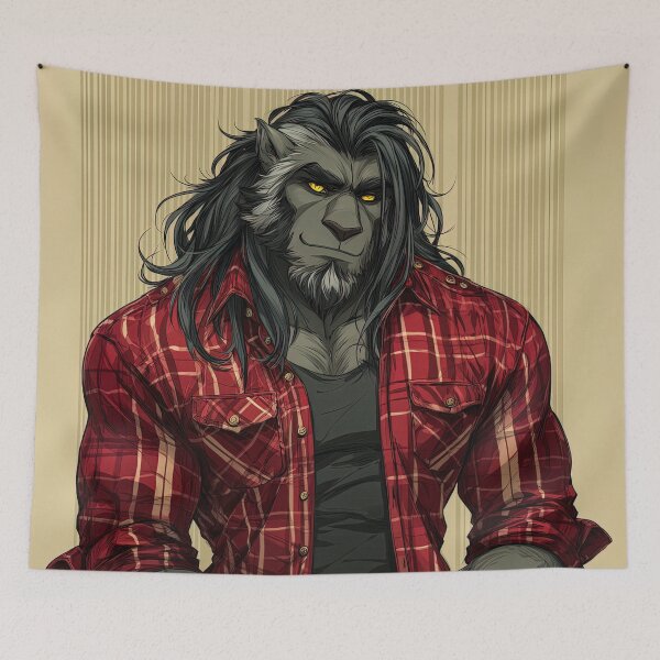 Item preview, Wolf in Red Plaid designed and sold by JPugliese.