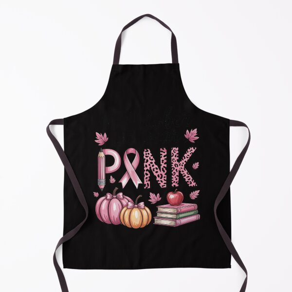 Item preview, In October We Wear Pink Apple Teacher Pumpkin Breast Cancer designed and sold by jewellmeyers.