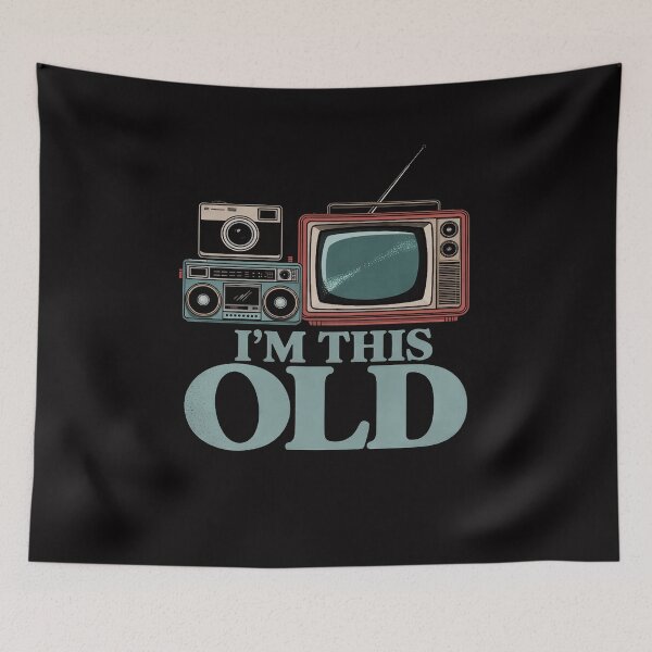 Item preview, I'm This Old TV Boom Box Camera Baby Boomer designed and sold by jewellmeyers.