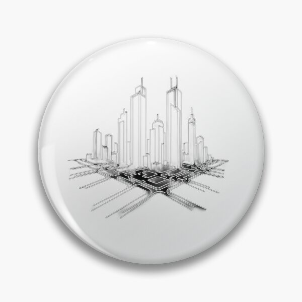 Item preview, Futuristic urban landscape with sleek skyscrapers and neon highways designed and sold by VerizalShop.