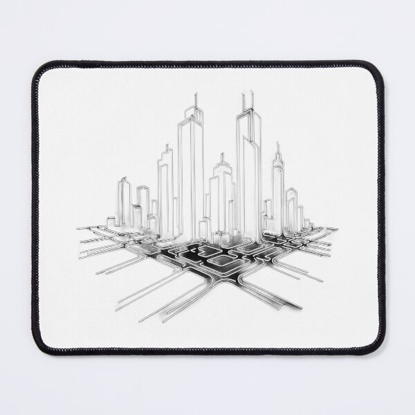 Item preview, Futuristic urban landscape with sleek skyscrapers and neon highways designed and sold by VerizalShop.