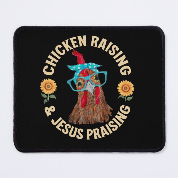 Item preview, Funny Farm Chicken Raising Jesus Praising Shirt designed and sold by LarryMBrown.
