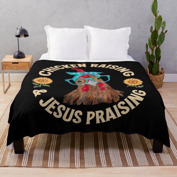 Item preview, Funny Farm Chicken Raising Jesus Praising Shirt designed and sold by LarryMBrown.
