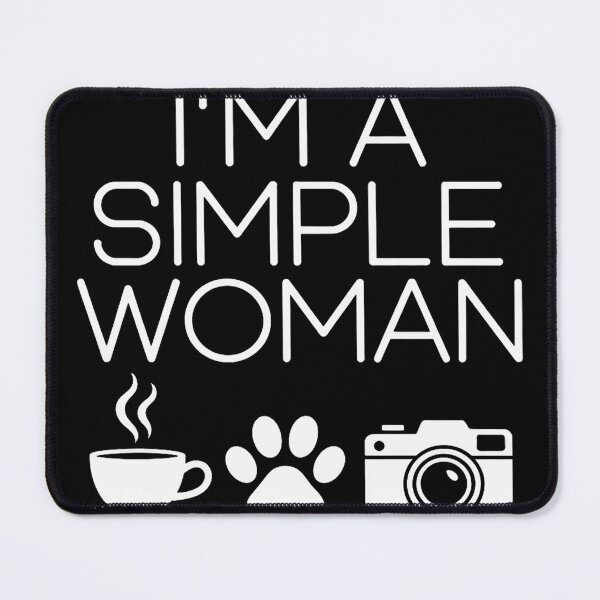 Item preview, I'm A Simple Woman Loves Coffee Dog and Photography Camera designed and sold by KristieRamsey.