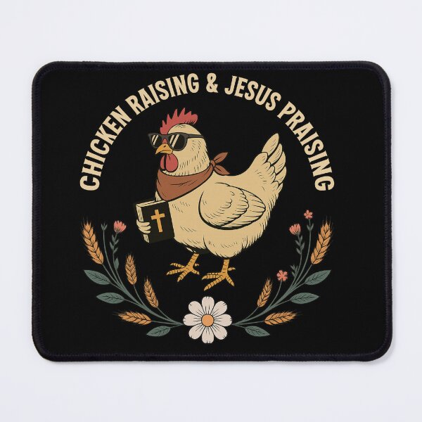 Item preview, Cool Chicken Raising Jesus Praising Shirt designed and sold by LarryMBrown.