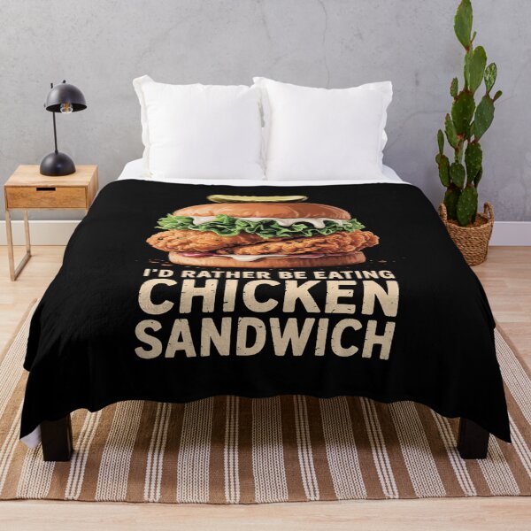 Item preview, I'd Rather Be Eating A Chicken Sandwich Burger Humor designed and sold by traceydowns.