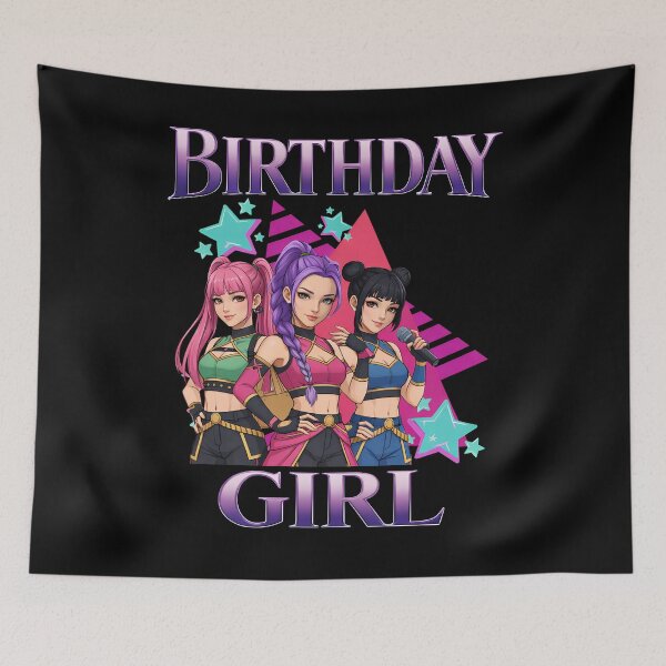 Item preview, Birthday Girl Anime Style – Cute K-Pop Girl Squad Birthday Design designed and sold by VincentMoore96.