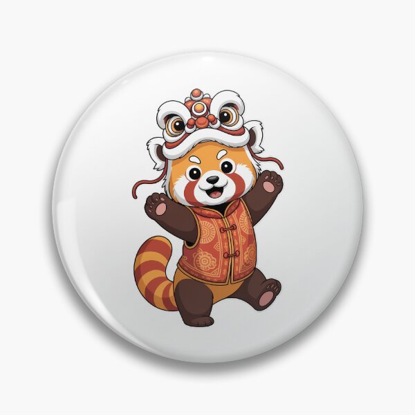 Item preview, Chinese New Year Red Panda Lion Dance Lunar New Year designed and sold by FaithAbbott.