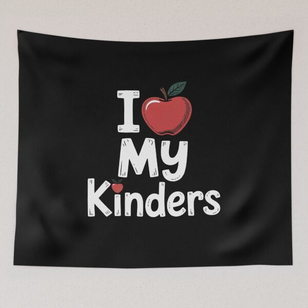 Item preview, I Love My Kinders Cute Kindergarten Teacher Apple designed and sold by KristieRamsey.