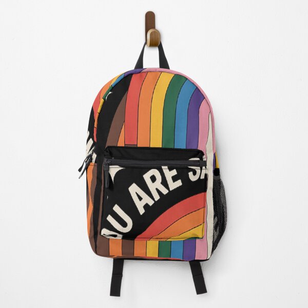 Item preview, You Are Safe With Me You’re Safe LGBTQ Pride Ally Rainbow designed and sold by HaiharryCartoon.