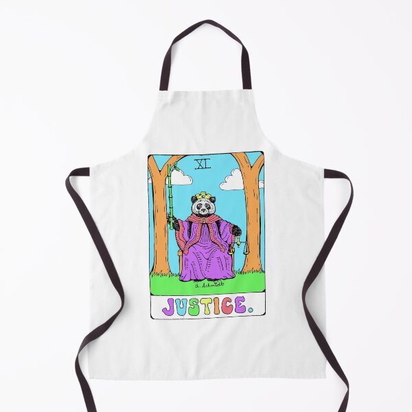 Item preview, Justice Tarot Card Panda Bear Original Art Illustration designed and sold by Intergalactic Unicorn: Art by Anna Schmidt.