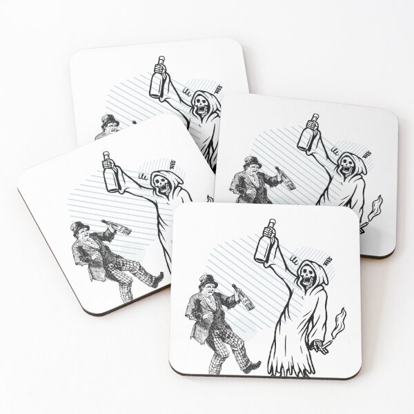 Item preview, Chug Life Grim Reaper Drinking Illustration designed and sold by Brooklyn Hearty.