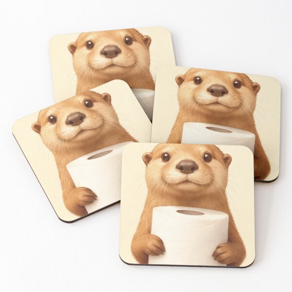 Item preview, Funny Otter Bathroom Wall Art , Whimsical Animal Poster for Playful Home Decor designed and sold by shopcanva.