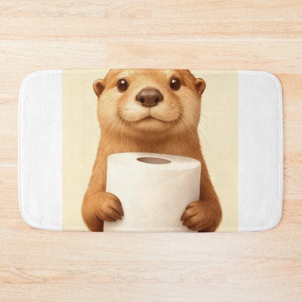 Item preview, Funny Otter Bathroom Wall Art , Whimsical Animal Poster for Playful Home Decor designed and sold by shopcanva.