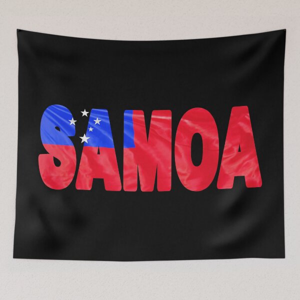 Item preview, SAMOA - Flag Flying in Wind cut to Letters Souvenir Sticker Shirt designed and sold by Adam Gormley.