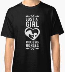 horse riding shirt for girls who love ride horses Classic T-Shirt