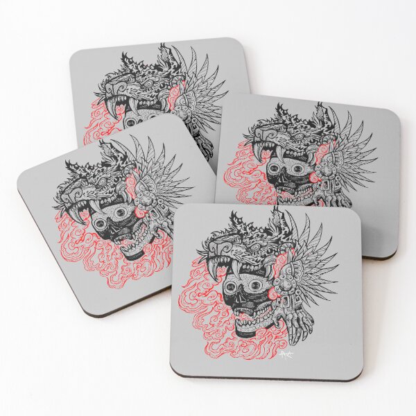 Item preview, Tezcatlipoca red smoke skull manga designed and sold by UrielCalavera.