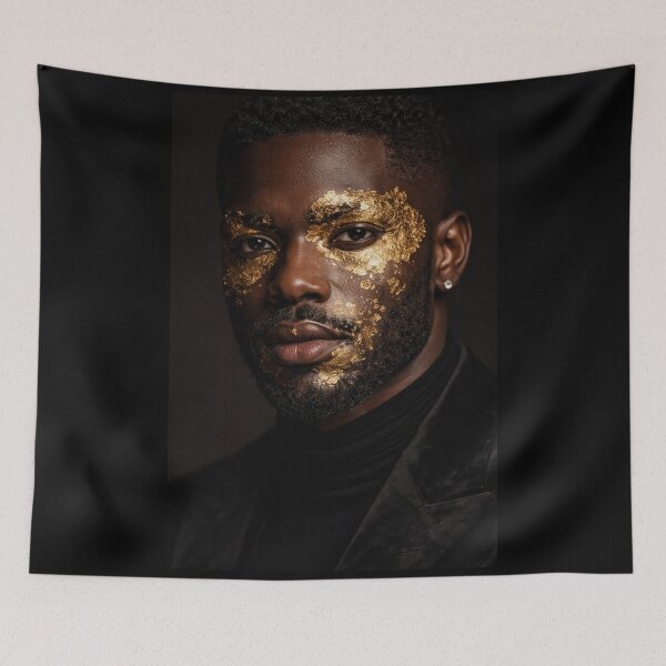 Item preview, Golden Vitiligo – Constellation Skin Portrait  designed and sold by DigitalDropArts .