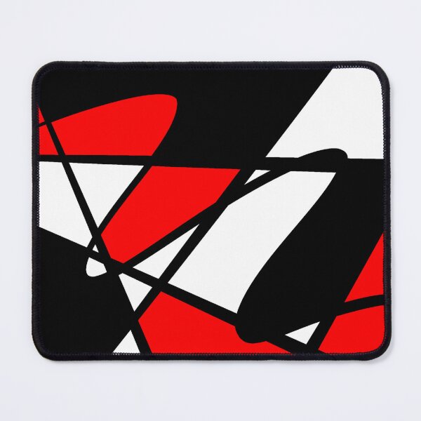 Item preview, Power Play: Red and Black Geometric Statement designed and sold by Cosmic Cats Studio.