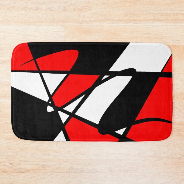 Item preview, Power Play: Red and Black Geometric Statement designed and sold by Cosmic Cats Studio.