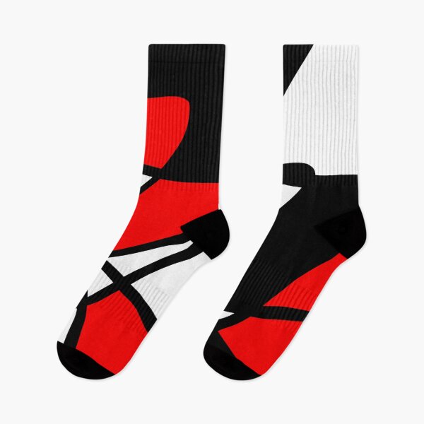 Item preview, Power Play: Red and Black Geometric Statement designed and sold by Cosmic Cats Studio.