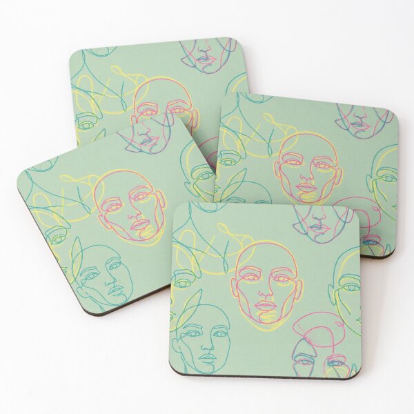 Item preview, cozy pastel mood face drawing pattern designed and sold by Virtual-Studio-Geebaki.
